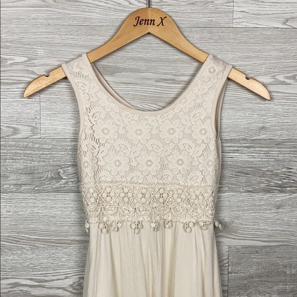 LilY Bleu Sleeveless Cream Boho Dress - Picture 2 of 7